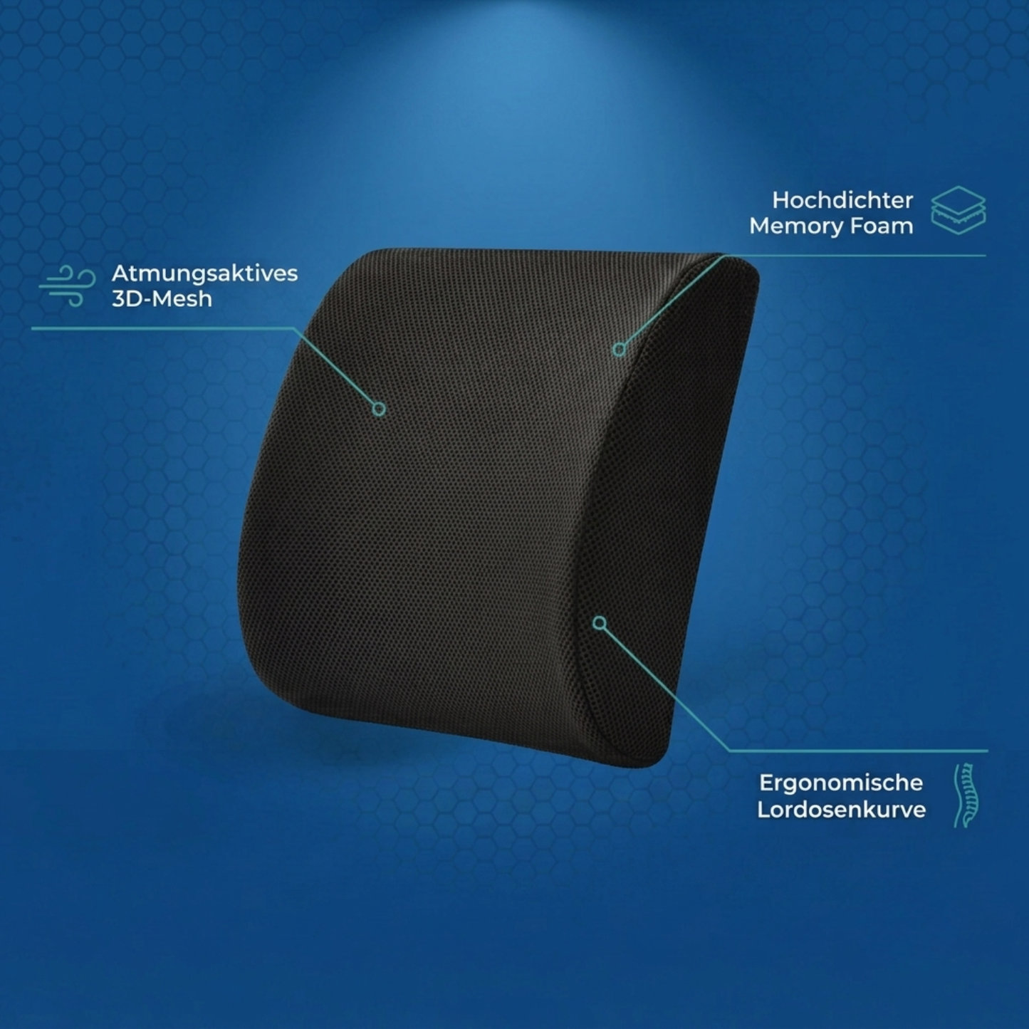 Rejuvera Drive™ – Ergonomische Lendenstütz-Kissen